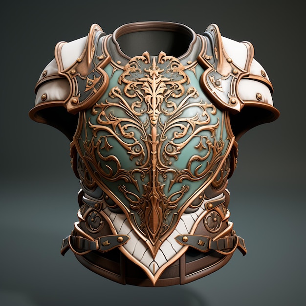Photo stylized medieval half suit armor