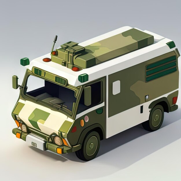 写真 スタイライズされた軍事車両ゲームアセット