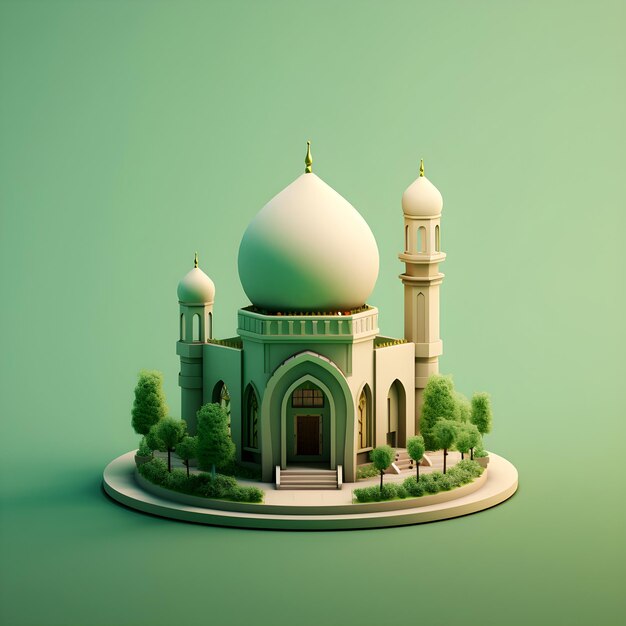 Stylized Mosques in PastelMosque Collection Miniature Marvels and Stylized Mosques in Pastel Hues