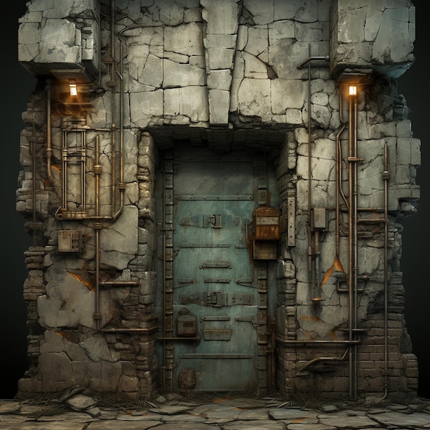 Stylized Prison Door