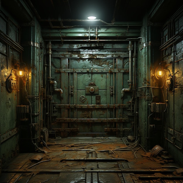 Photo stylized prison door