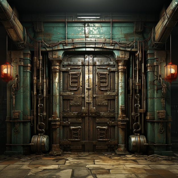 Stylized Prison Door