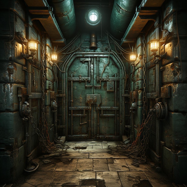 Stylized Prison Door