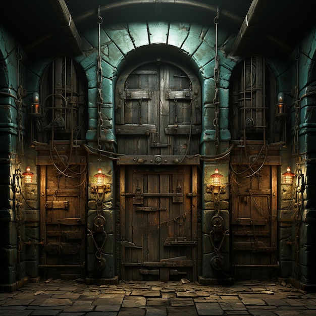 Stylized Prison Door