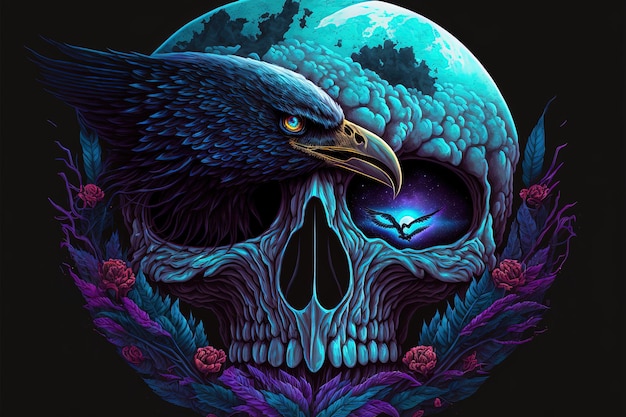 Stylized Skull Digital-Painting