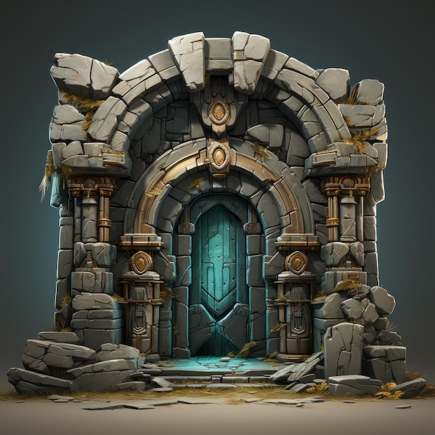 Stylized Stone Entrance