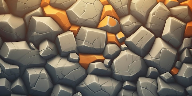 Stylized Stone Texture for Video Games and Movies AI Generative