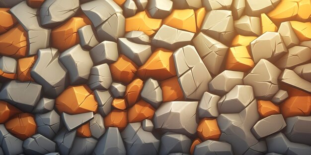 Stylized Stone Texture for Video Games and Movies AI Generative