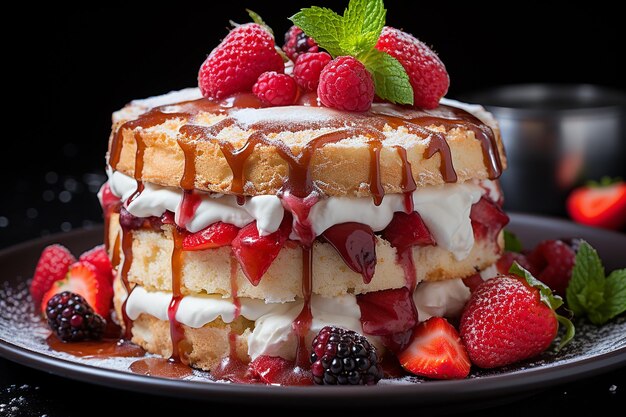 Stylized Strawberry Shortcake Delight