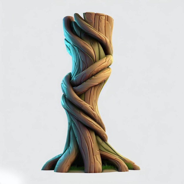 Photo stylized tree trunk