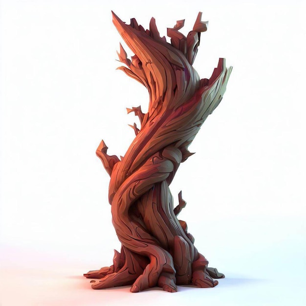 Photo stylized tree trunk