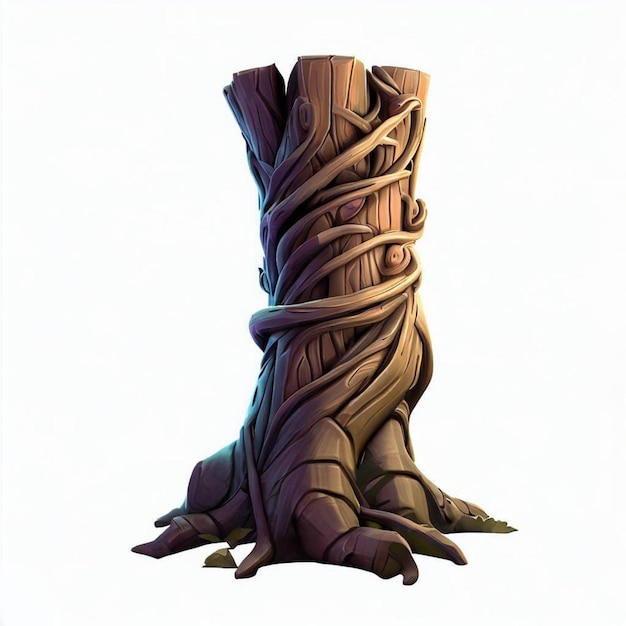 Photo stylized tree trunk