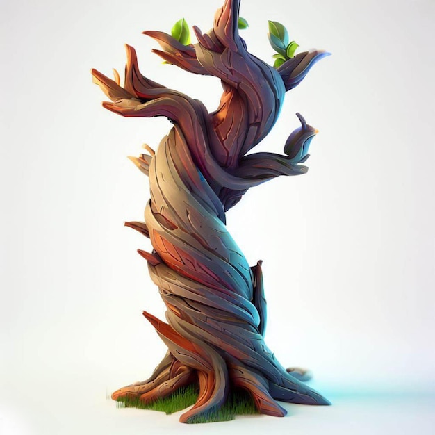 Photo stylized tree trunk