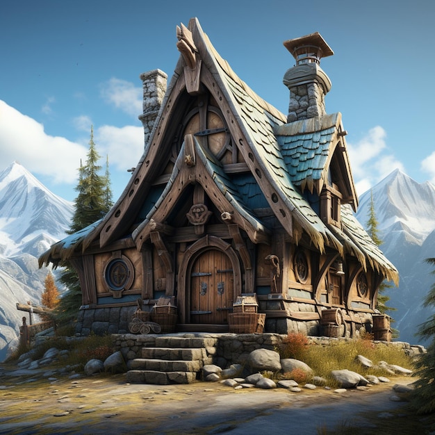 Stylized Viking House