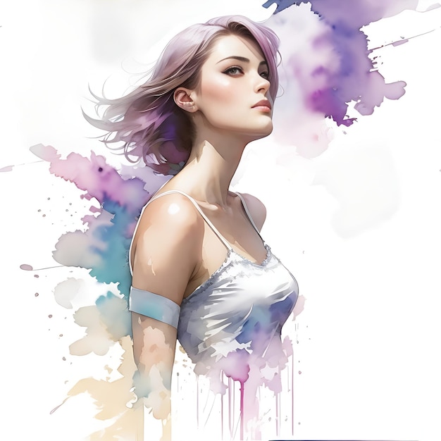 Photo stylized watercolor digital illustration 8k