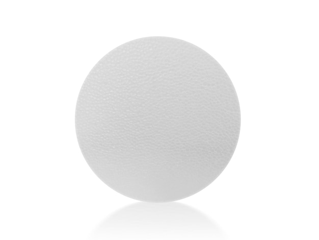 Styrofoam padding for product on white background