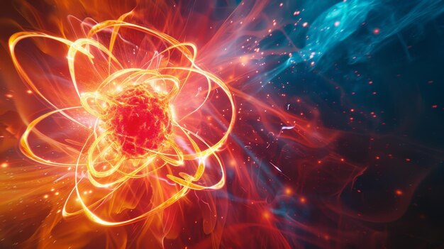 Photo a subatomic change is taking place as a neutron sheds a particle and transforms into a new form