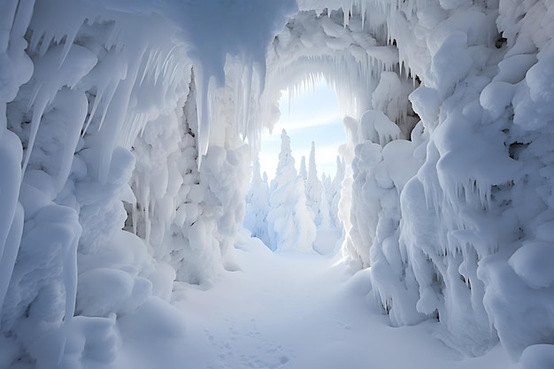 Sublieme sneeuwlandschappen uitgestrekte witte wildernis winterfoto