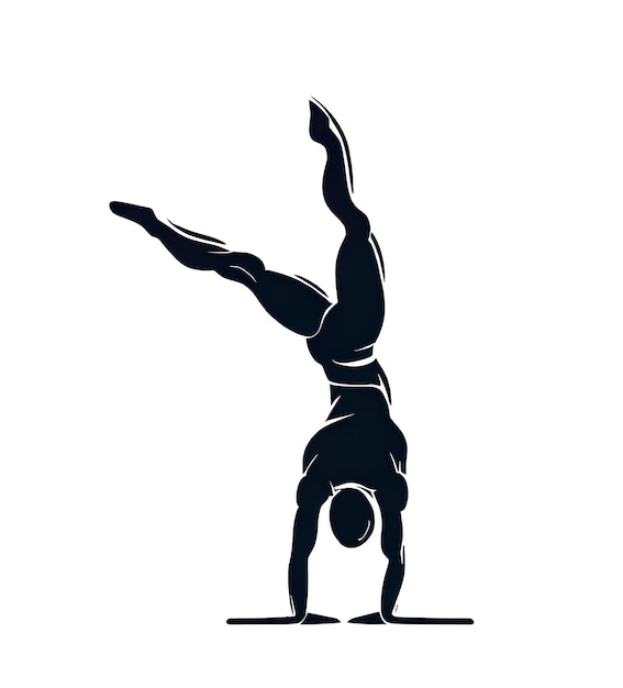 Sublime handstand postures to create sports logos