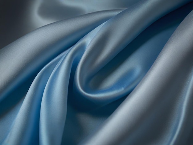 Высокая спокойствие Захватите спокойную красоту голубой шелковой ткани, когда она ловит свет, отбрасывая мягкость.