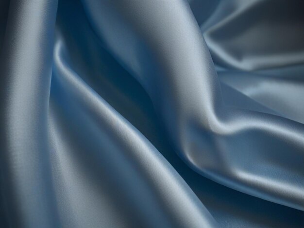 Foto sublime serenity vang de serene schoonheid van blauwe zijden stof terwijl het het licht vangen zacht gieten