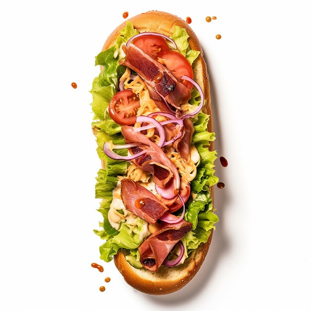 Submarine Sandwich from Above