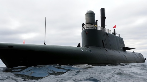 A submarine that has the number 2 on it