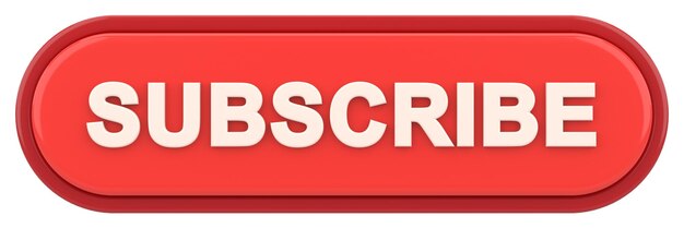 Subscribe button 3D button 3D illustration