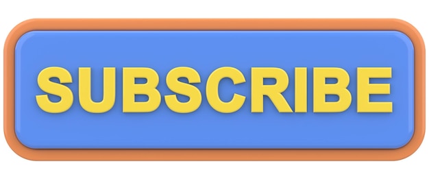 Subscribe button 3D button 3D illustration