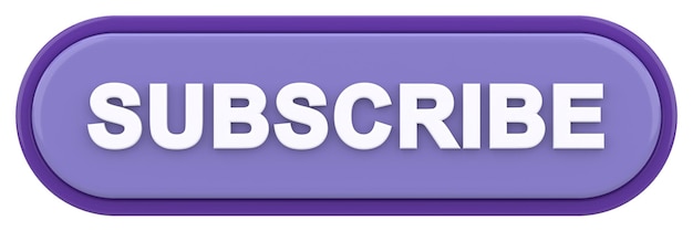 Subscribe button 3D button 3D illustration