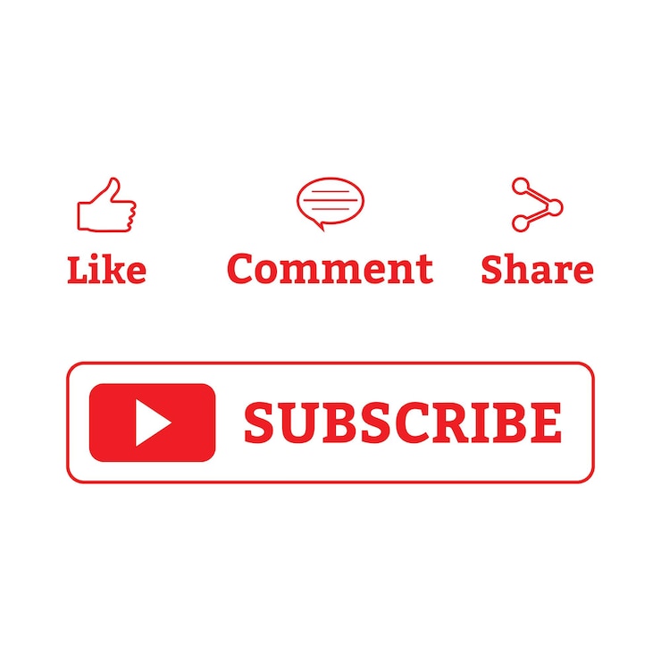 Photo subscribe button collection for social media