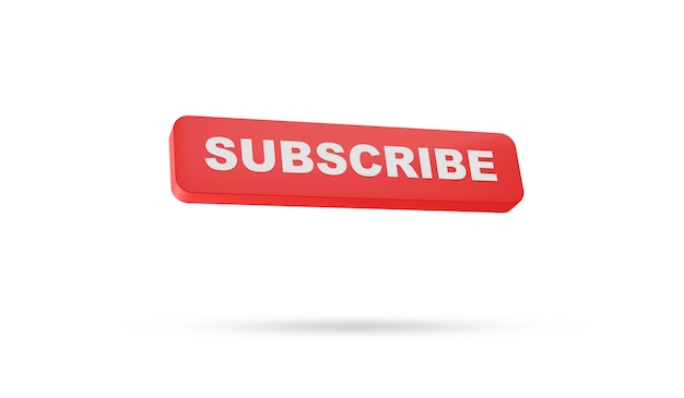 Subscribe Button on isolated on white background