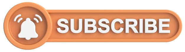 Subscribe button Subscribe icon 3D illustration