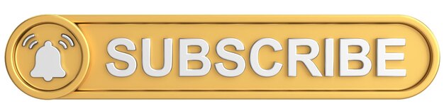 subscribe button subscribe icon 3d illustration
