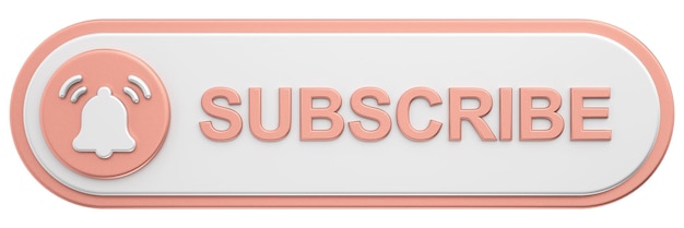 subscribe button subscribe icon 3d illustration
