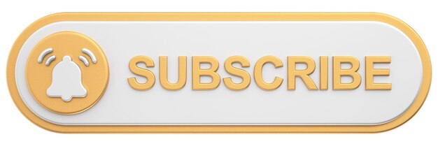 subscribe button subscribe icon 3d illustration