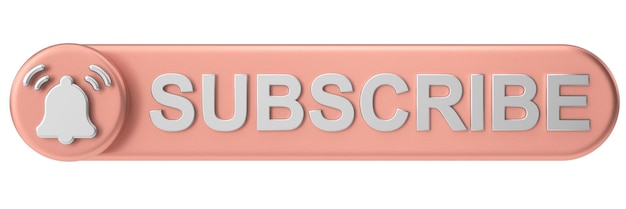 subscribe icon subscribe button 3d illustration