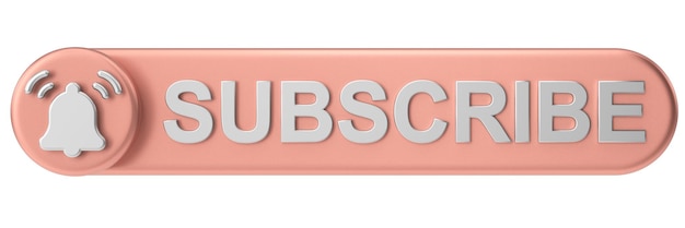 Subscribe icon Subscribe button 3D illustration