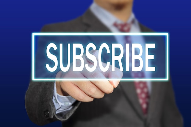 subscribe online membership social media concept