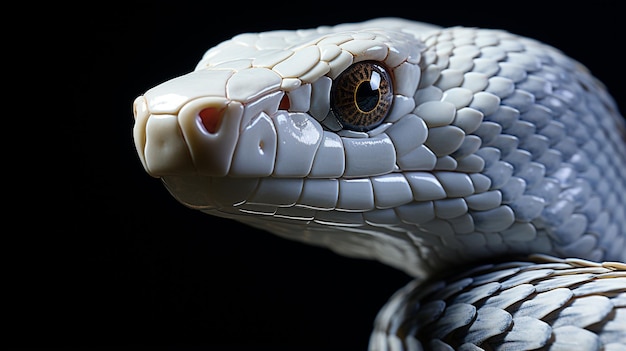 Photo subspecies of rat snake on dark the texas rat snake elaphe obsoleta lindheimeri generative ai