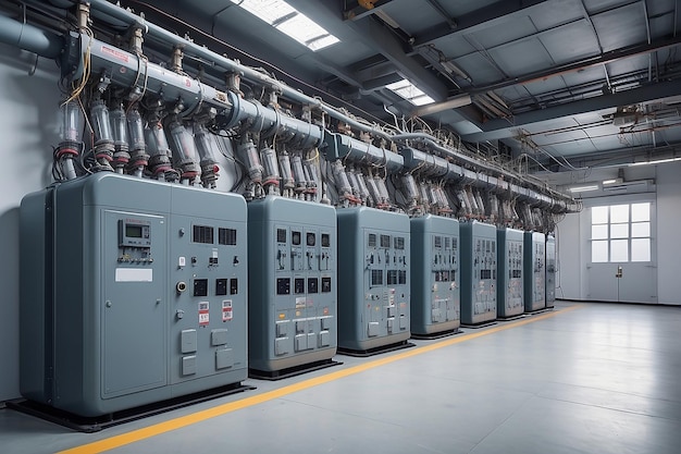 Substation with switchgear a transmission transformers for high voltage electric power