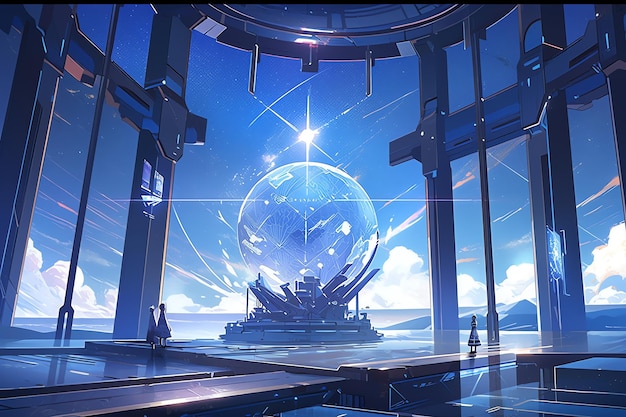 portal gate landscape anime futuristic illustration mystical fantasy art  glowing digital 30036095 Stock Photo at Vecteezy