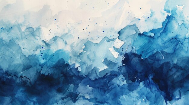 Subtiele blauwe aquarel fantasie