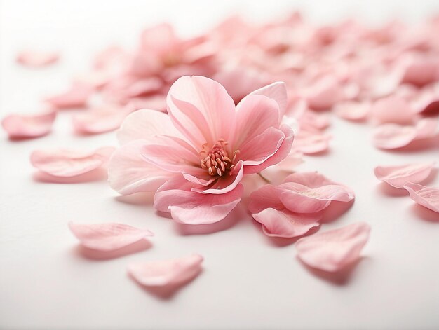 写真 微妙な美しさミニマルなスタイルコンセプト 淡いピンクの花第2部