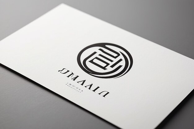 Subtle Branding Minimalist Monogram Logo Business Card