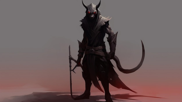 Subtle And Expressive Demon A Minimalistic Redesign In Tiefling Form