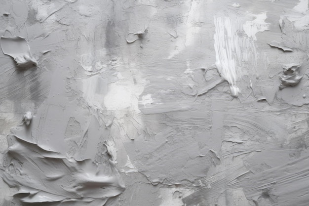 Subtle Gray Grunge Paint Strokes On White Background Generative AI