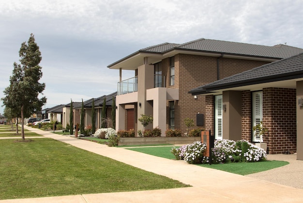 Foto strada del quartiere suburbano di melbourne