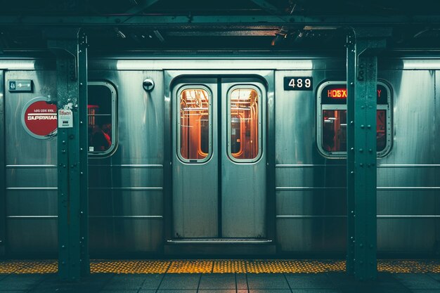 a subway car electric door