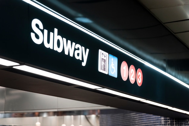 Subway sign closeup 